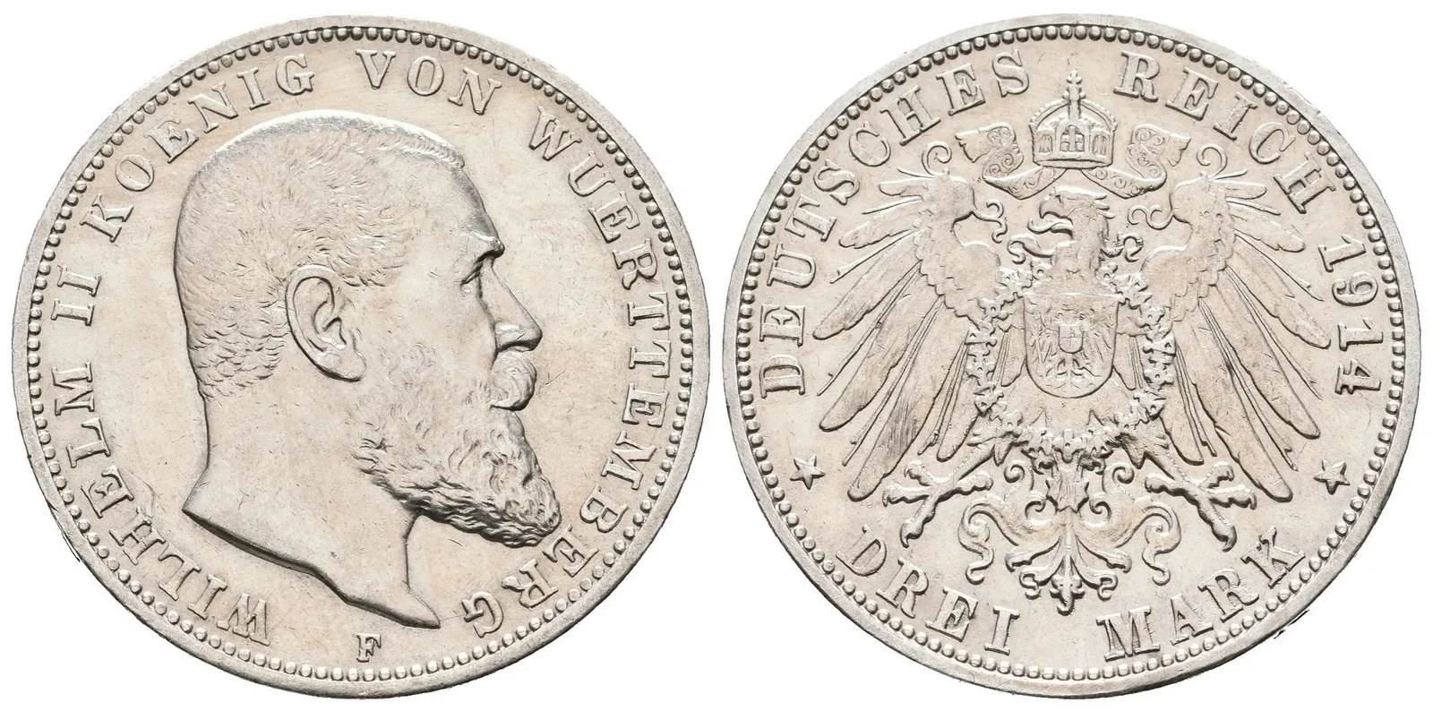 Württembersko, 3 Marka 1914 F