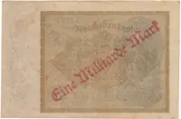 Německo, 1 Milliarde Mark 1923, Ro.110e - fotografie 2