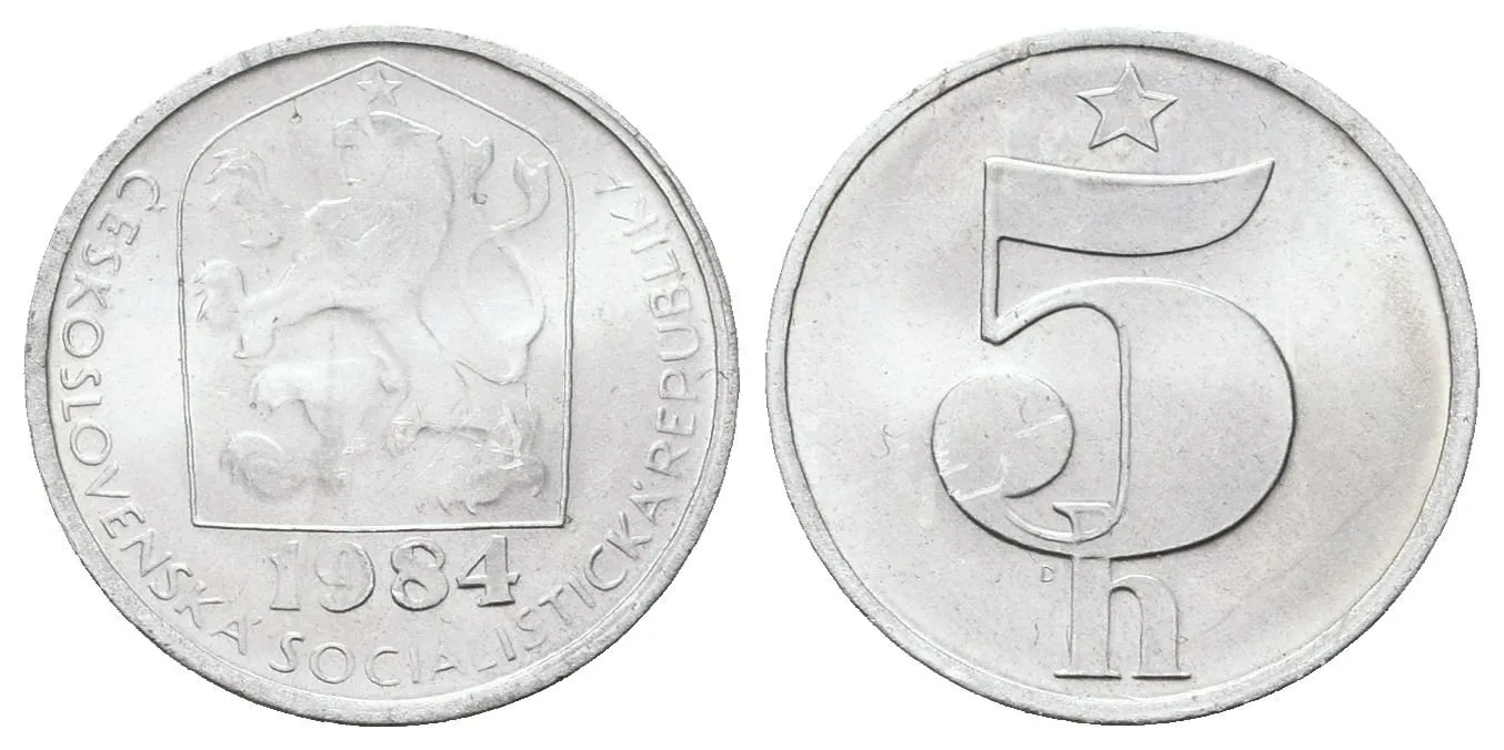 5 Haléř 1984 - ražen jen pro sady