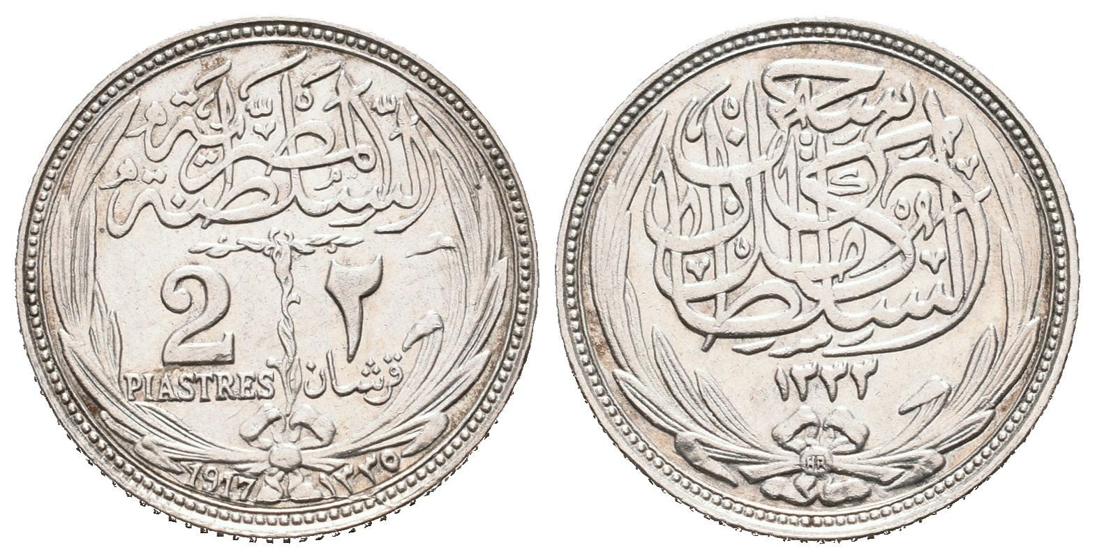 Egypt, 2 Piastr AH 1335 (AD 1917)