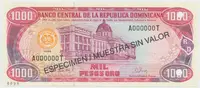 Dominikánská republika, 1000 Pesos Oro 1998, P.158s3