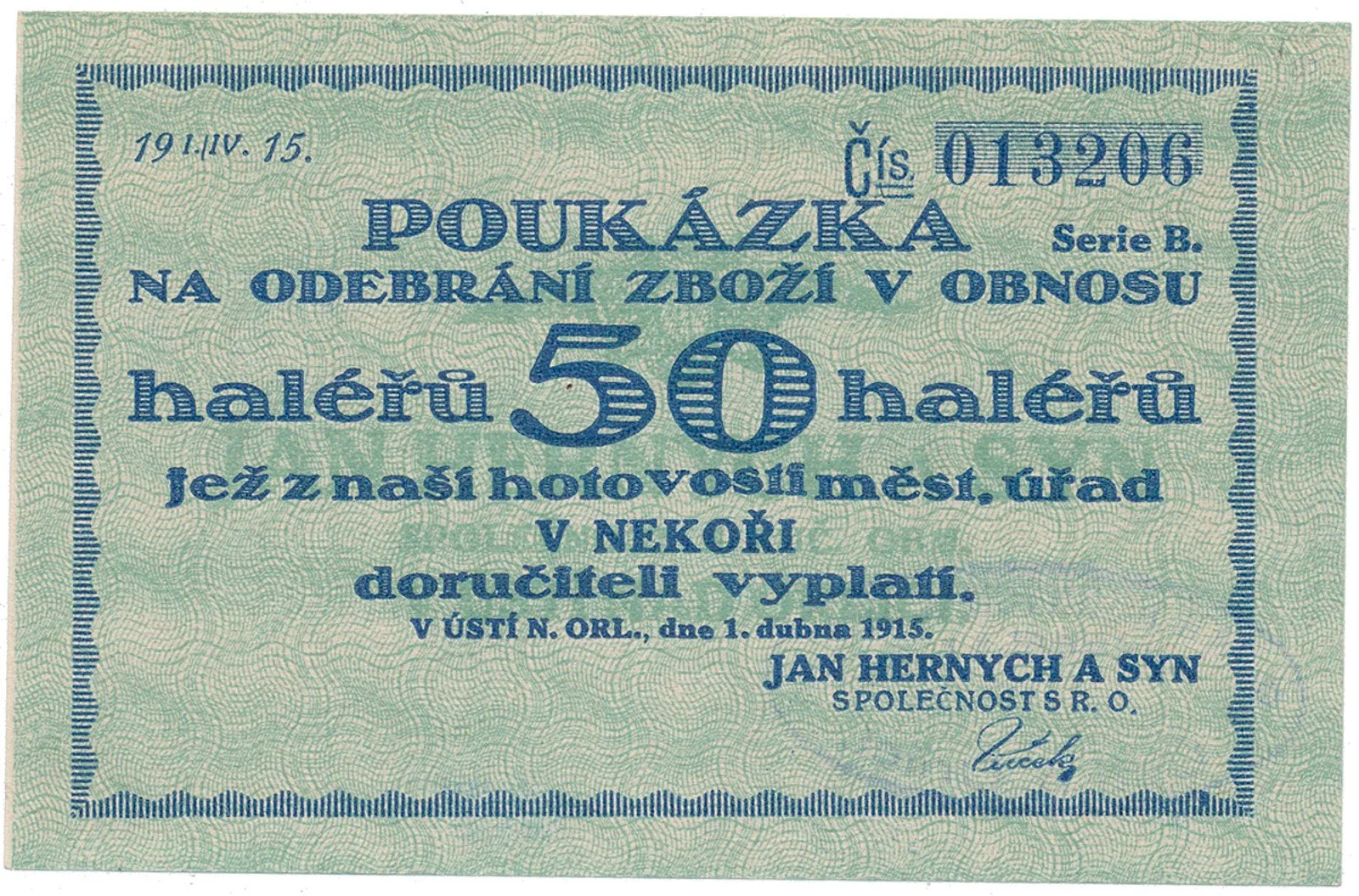 Nouzovky české od roku 1914 — 1