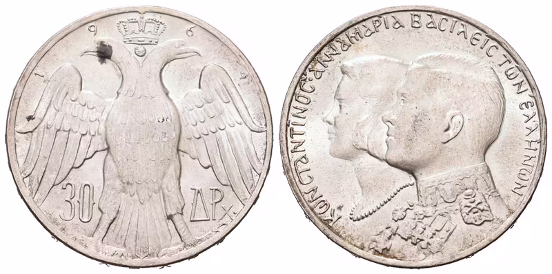 Řecko, 30 Drachmai 1964 - Královská svatba
