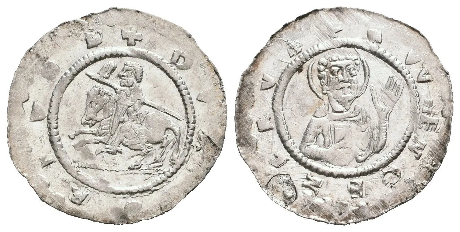 Denár, Cach 422 (0,78 g), zbytky lesku, patina, lehce ned. a vady střížku_R! — 1