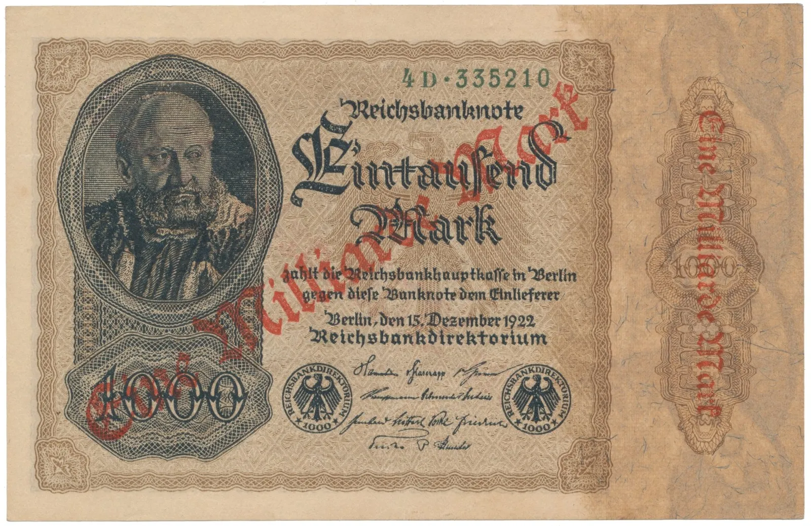 Německo, 1 Milliarde Mark 1923, Ro.110b