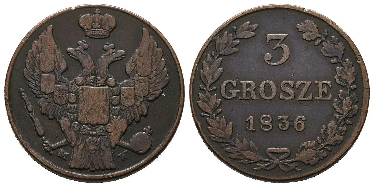 Ražby pro Polsko, Mikuláš I., 1825 - 1855 — 1