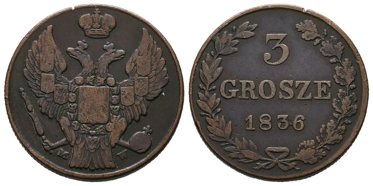 Ražby pro Polsko, Mikuláš I., 1825 - 1855 — 1