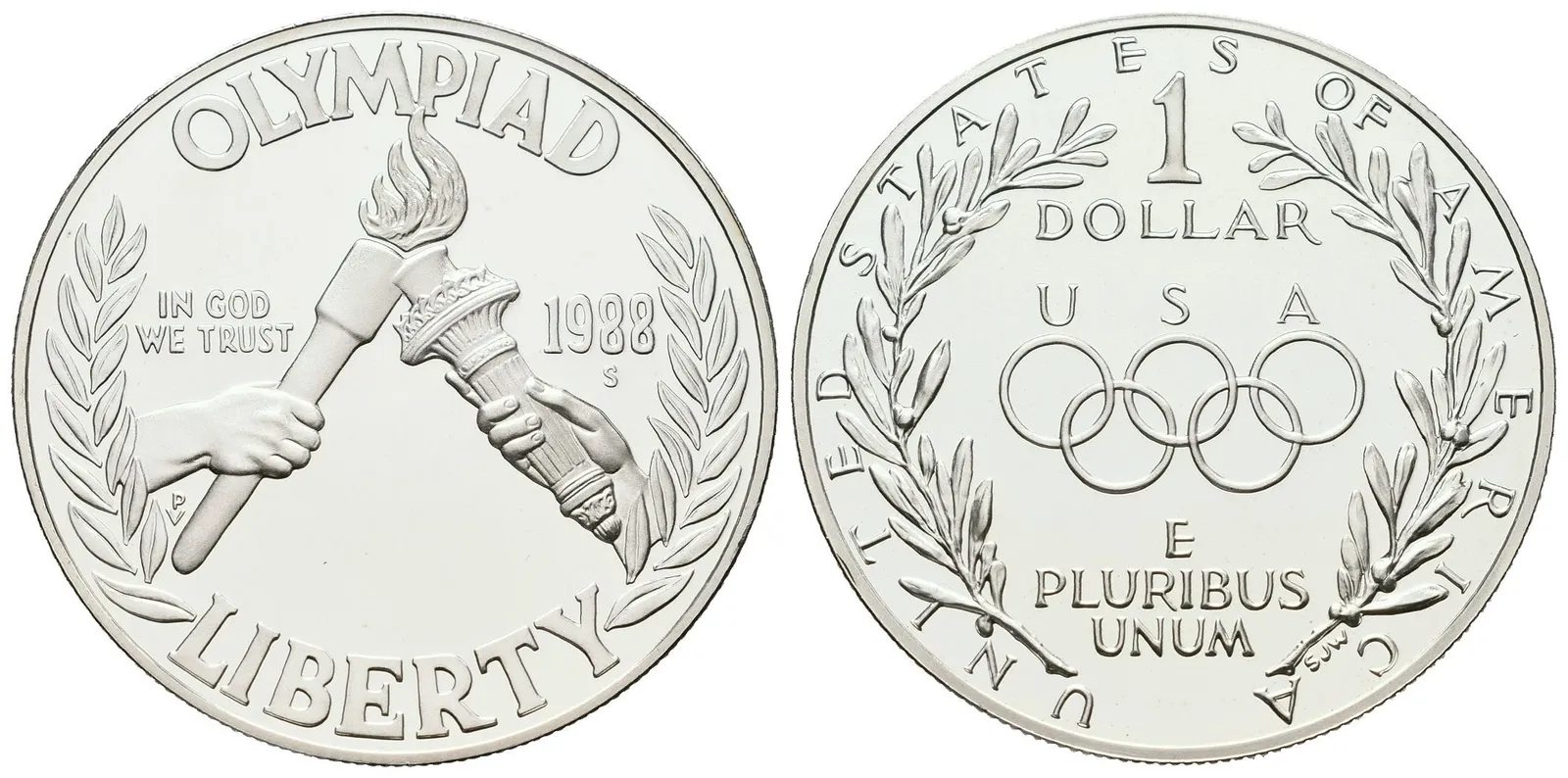 USA, 1 Dollar 1988 - Olympiáda, PROOF