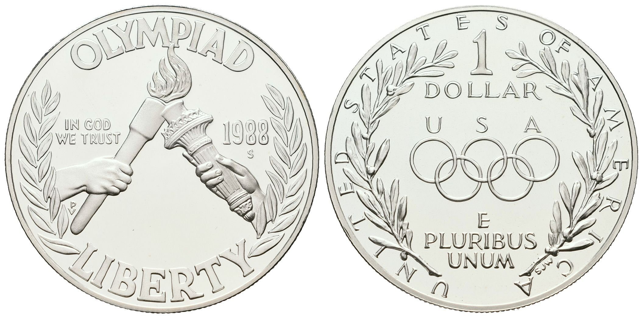 USA, 1 Dollar 1988 - Olympiáda, PROOF