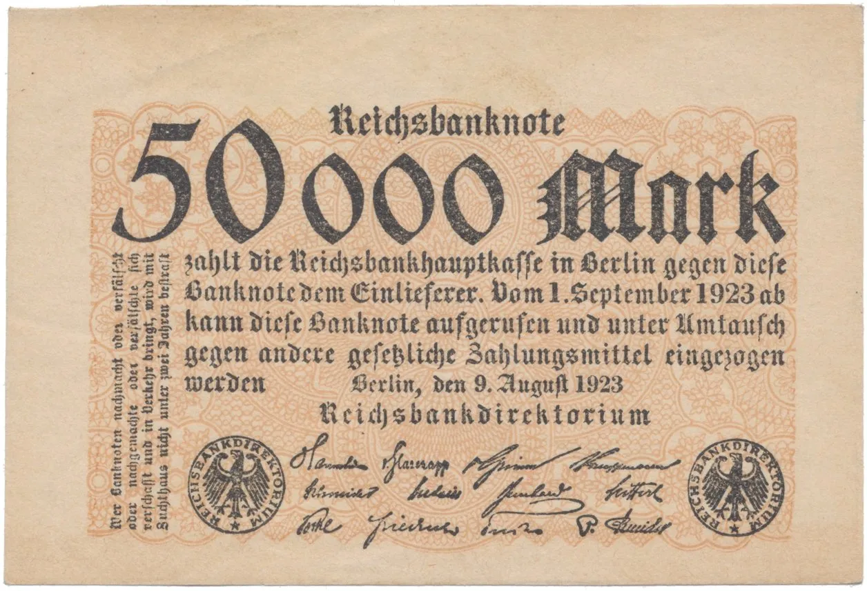 Německo, 50000 Mark 1923, Ro.98
