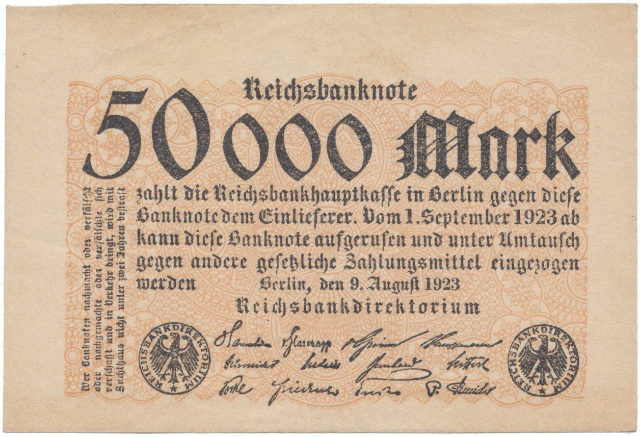 Německo, 50000 Mark 1923, Ro.98
