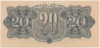 Československo, 20 Koruna 1944, číslovač 19 mm, perf. 1x SPECIMEN nahoře, Hej.58a.S1 - fotografie 2
