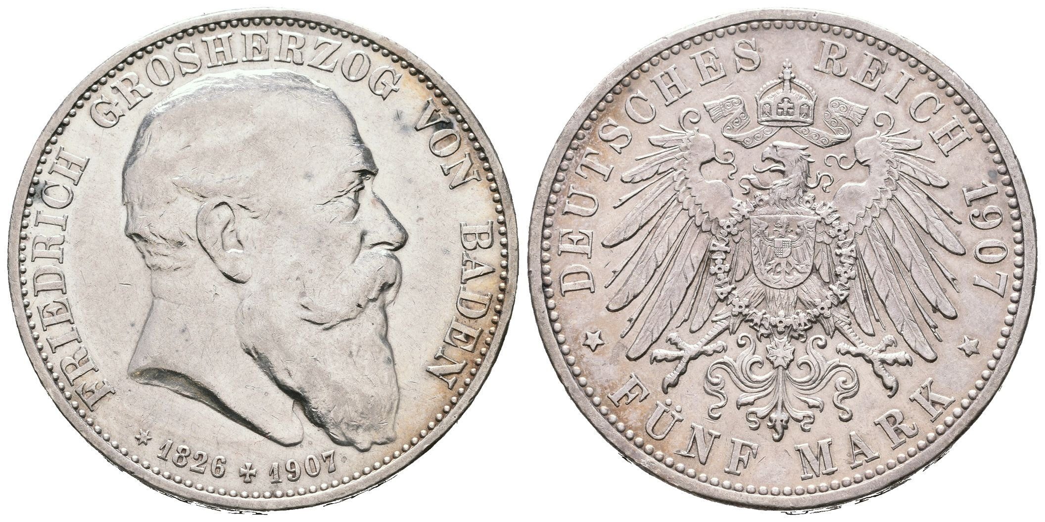 Baden, 5 Marka 1907 - Pamětní