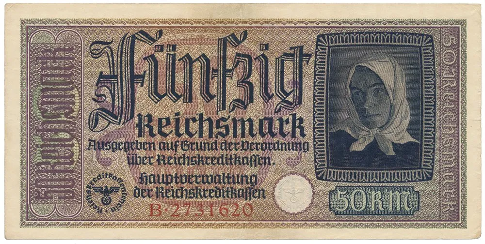 Německo - okupační, 50 Reichsmark (1939~1944), Ro.555a