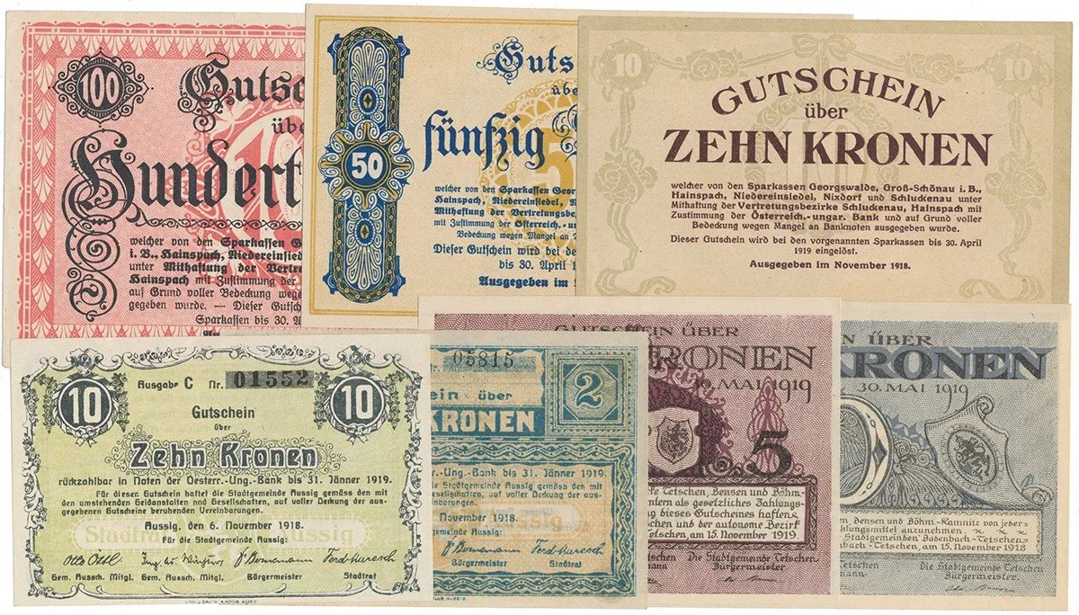 Nouzovky české od roku 1914 — 1
