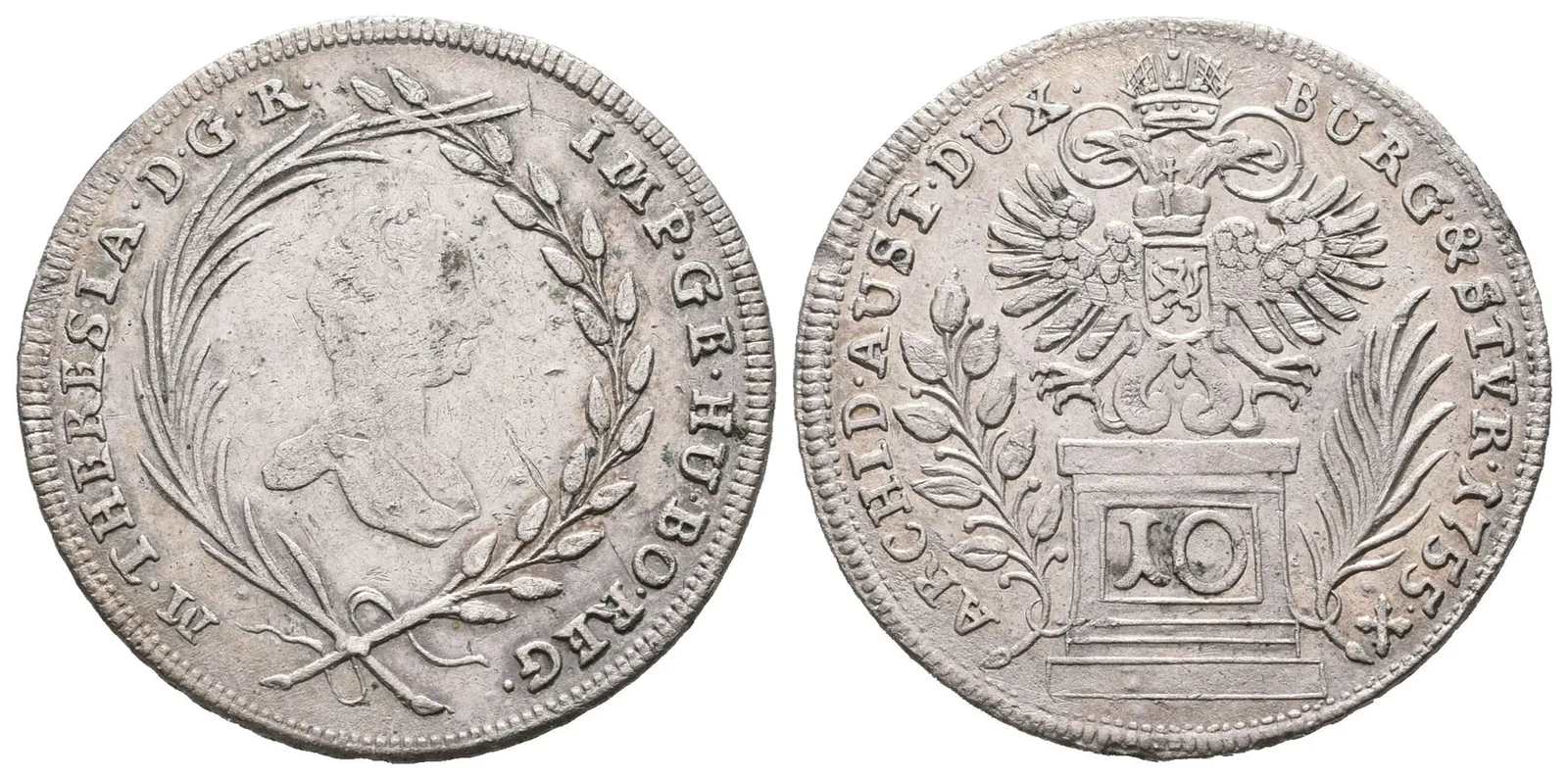 Marie Terezie, 10 Krejcar 1755, Graz