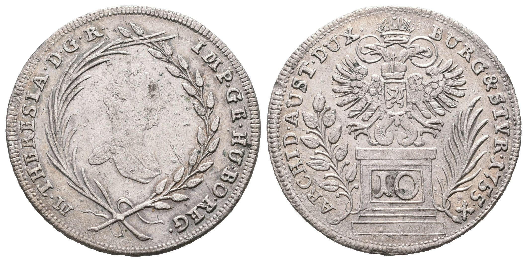 Marie Terezie, 10 Krejcar 1755, Graz