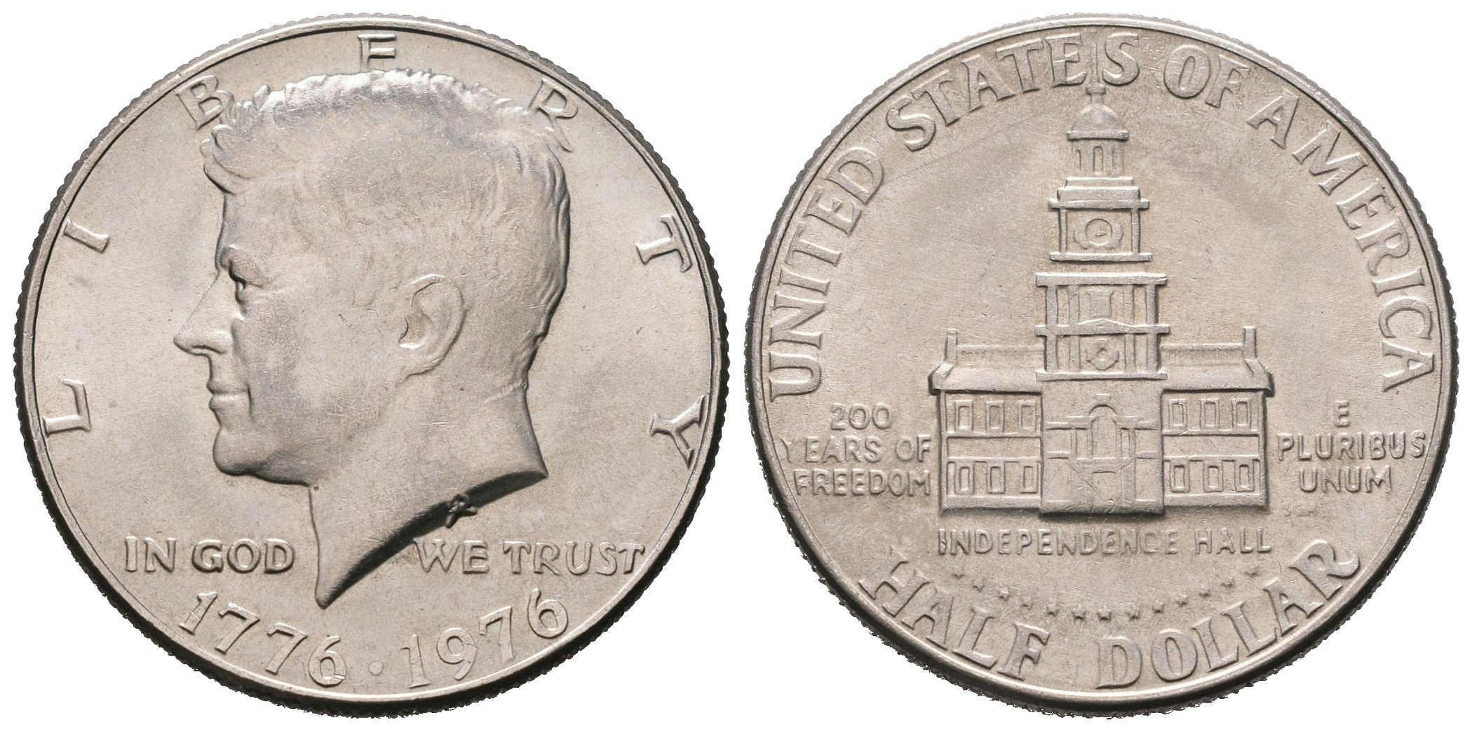 USA, 1/2 Dollar 1976 - J. F. Kennedy, 200. výročí nezávislosti