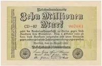 Německo, 10 Millionen Mark 1923, Ro.105c