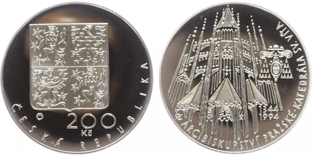 200 Kč 1994 - Katedrála sv. Víta, PROOF
