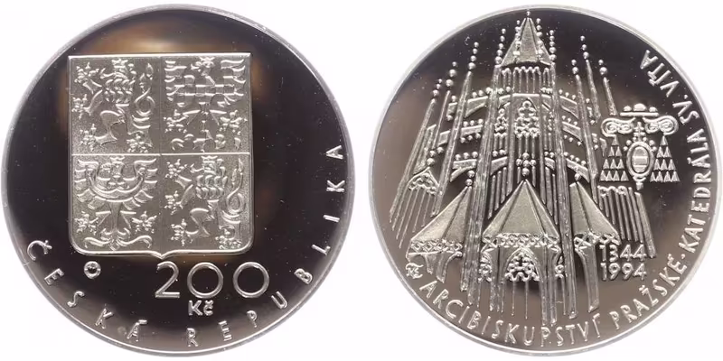 200 Kč 1994 - Katedrála sv. Víta, PROOF