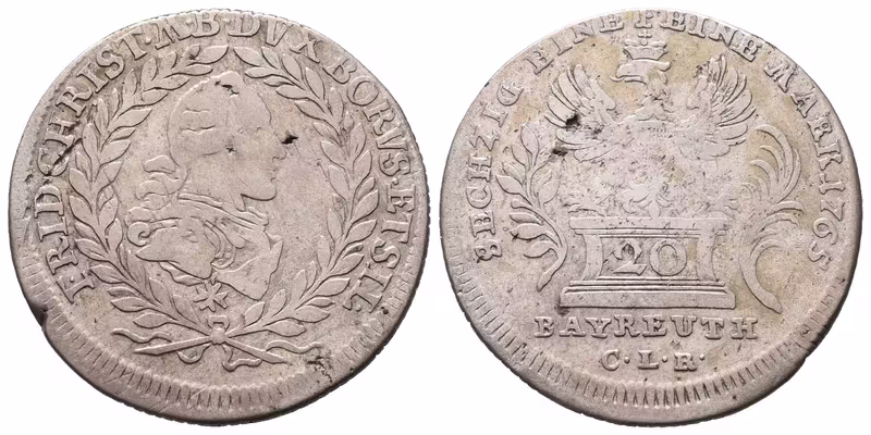 Bayreuth, 20 Krejcar 1765 CLR