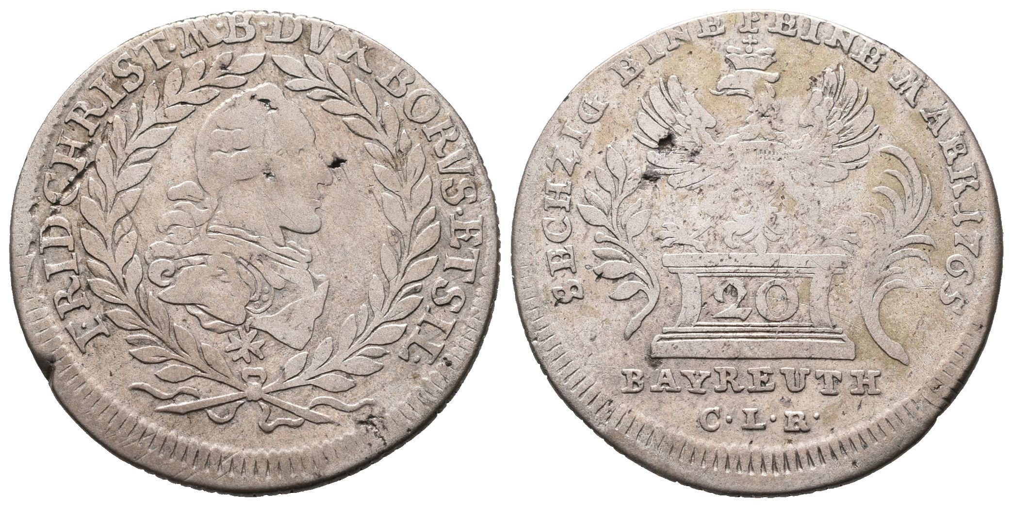 Bayreuth, 20 Krejcar 1765 CLR