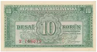 Československo, 10 Koruna 1950, série A - Z, Hej.86a