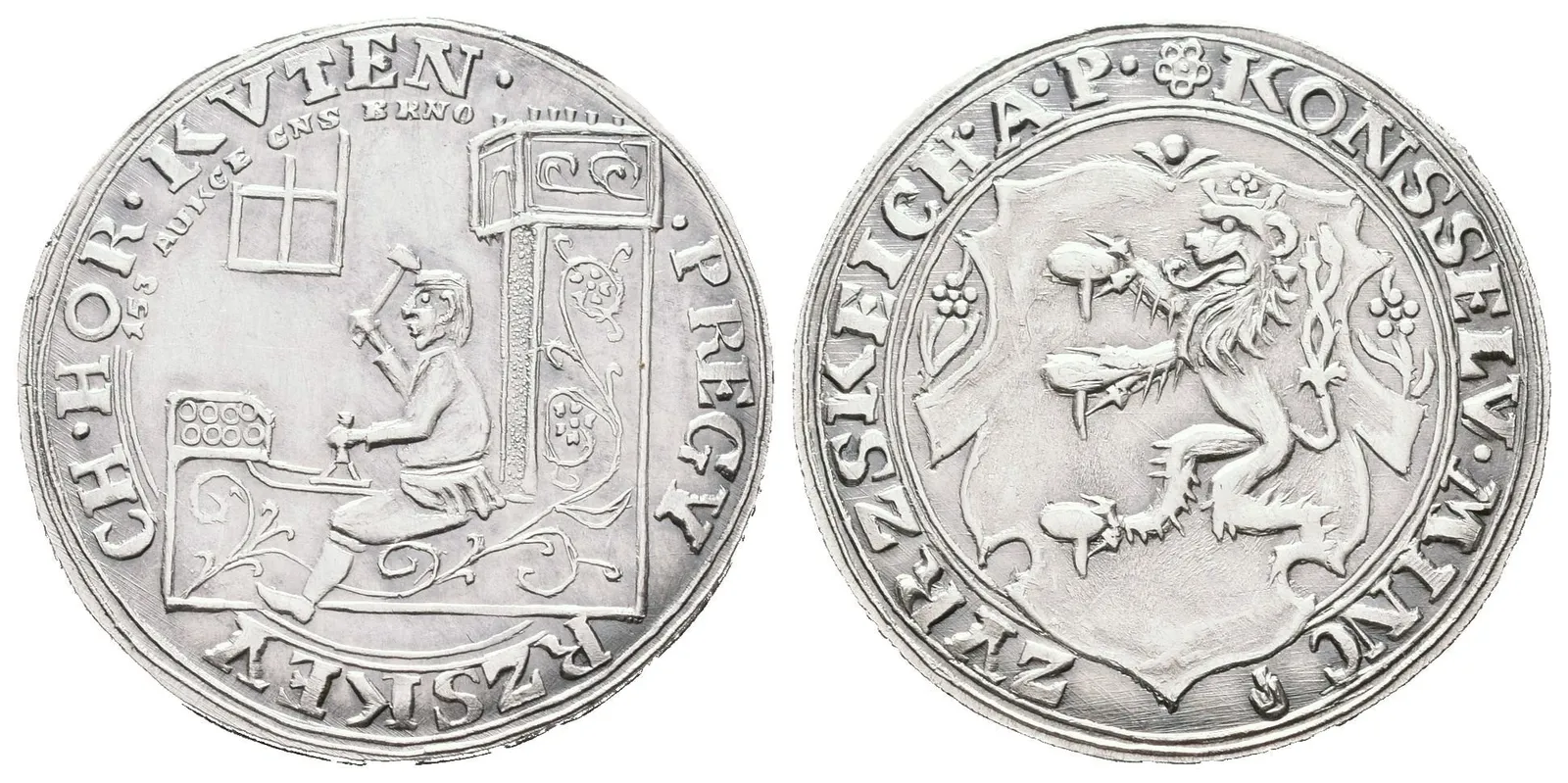 ČNS Brno, 153. aukce - AR žeton (Jelínek), početní peníz kutnohorských — 1
