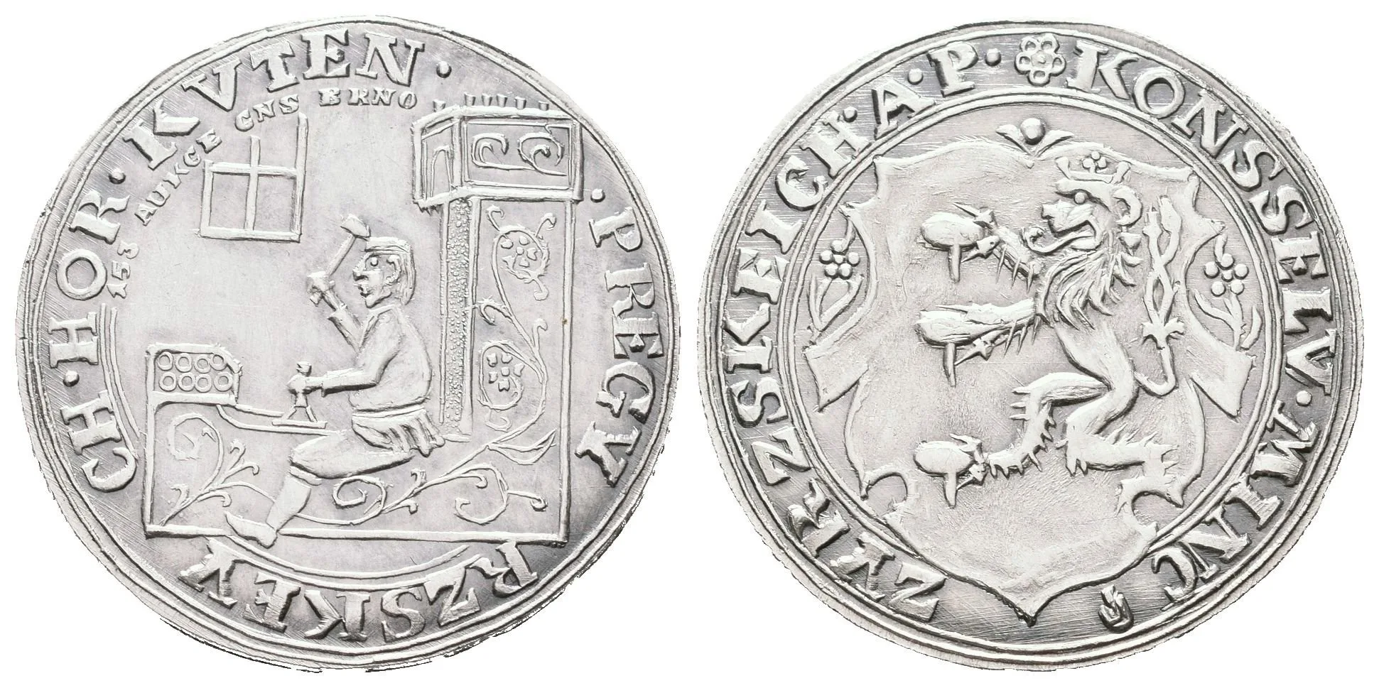 ČNS Brno, 153. aukce - AR žeton (Jelínek), početní peníz kutnohorských — 1