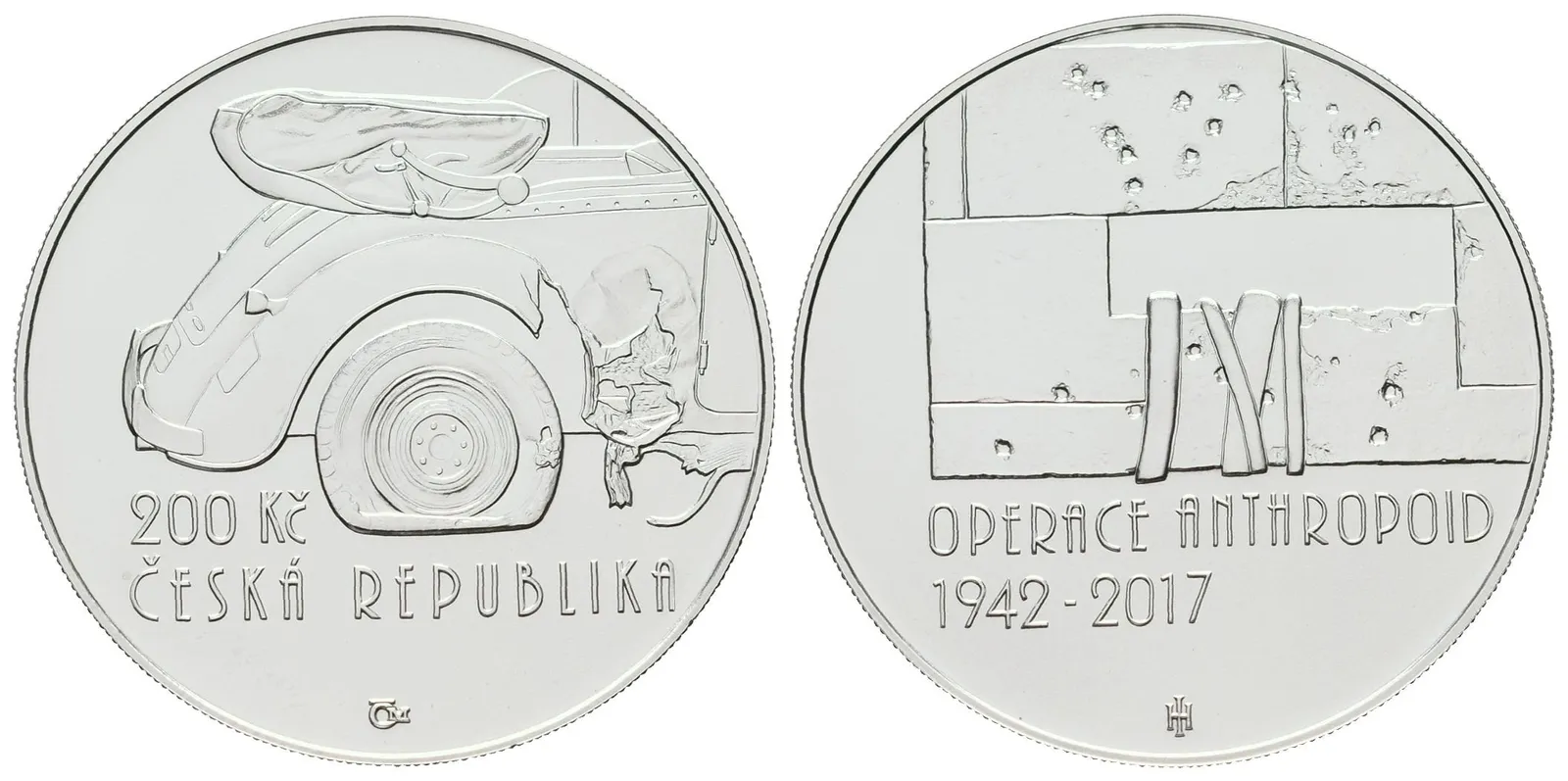 200 Kč 2017 - Operace Anthropoid