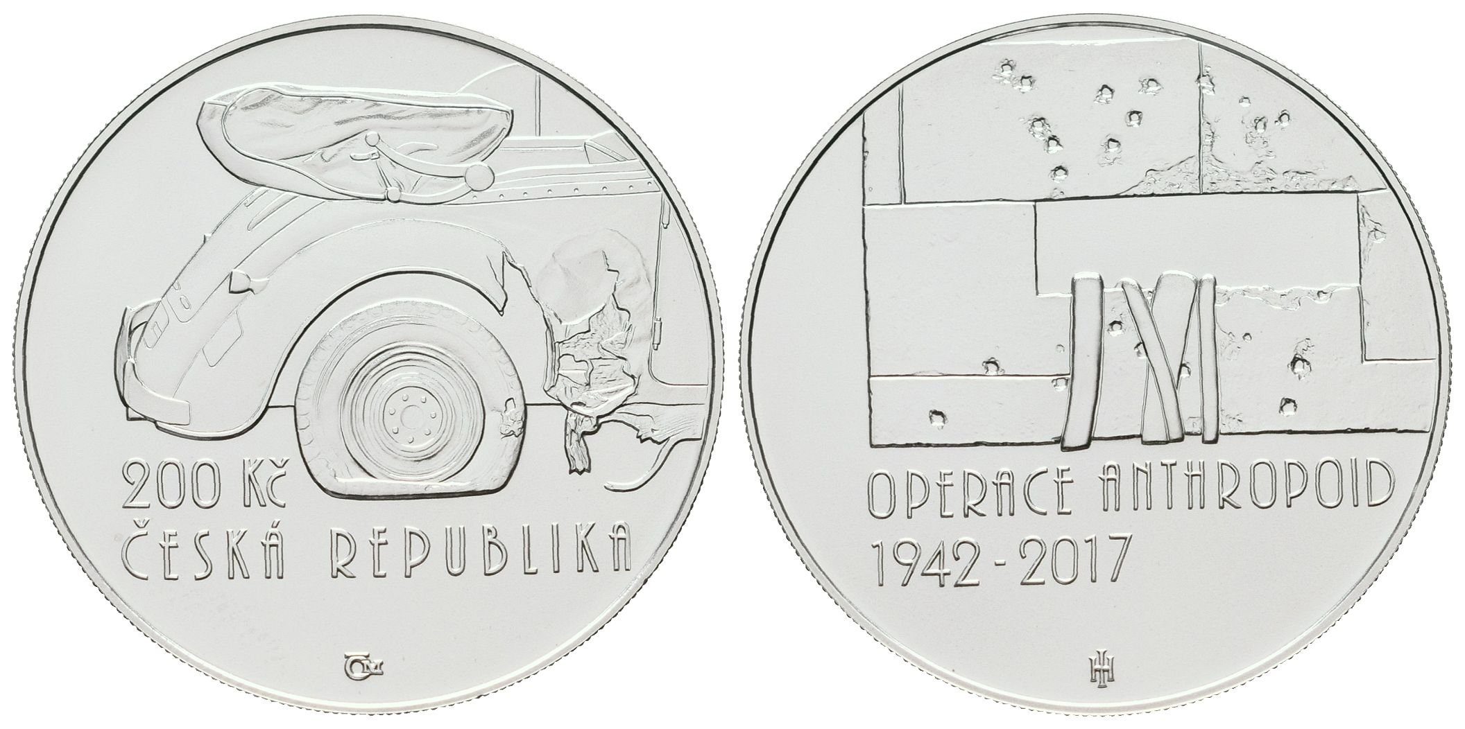 200 Kč 2017 - Operace Anthropoid