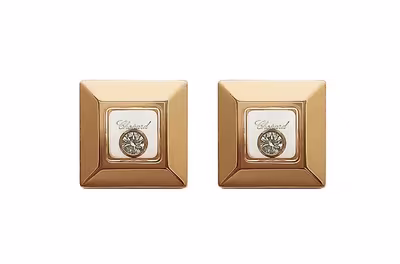 Zlaté náušnice Chopard Happy Diamonds - Originál