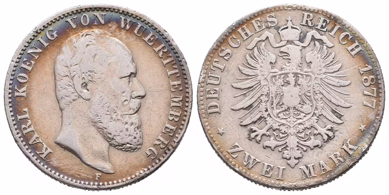 Württembersko, 2 Marka 1877