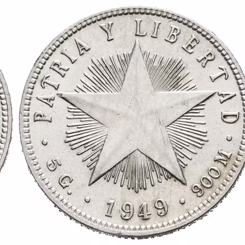 20 Centavos 1949, KM.13.2, krásná zachovalost, lesk