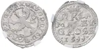 Malý groš 1599, Kutná Hora-Dominig, HN.8 (opis 7a), — 1