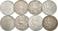 10 Koruna 1928 - Masaryk, 1930, 1931, 1932 (po 2 kusech), oběhové zachovalosti, — 2
