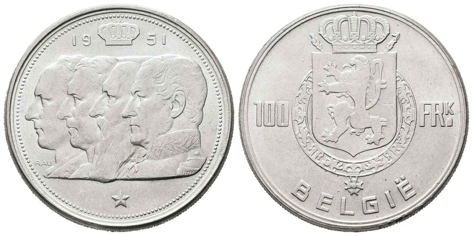 Belgie, 100 Frank 1951