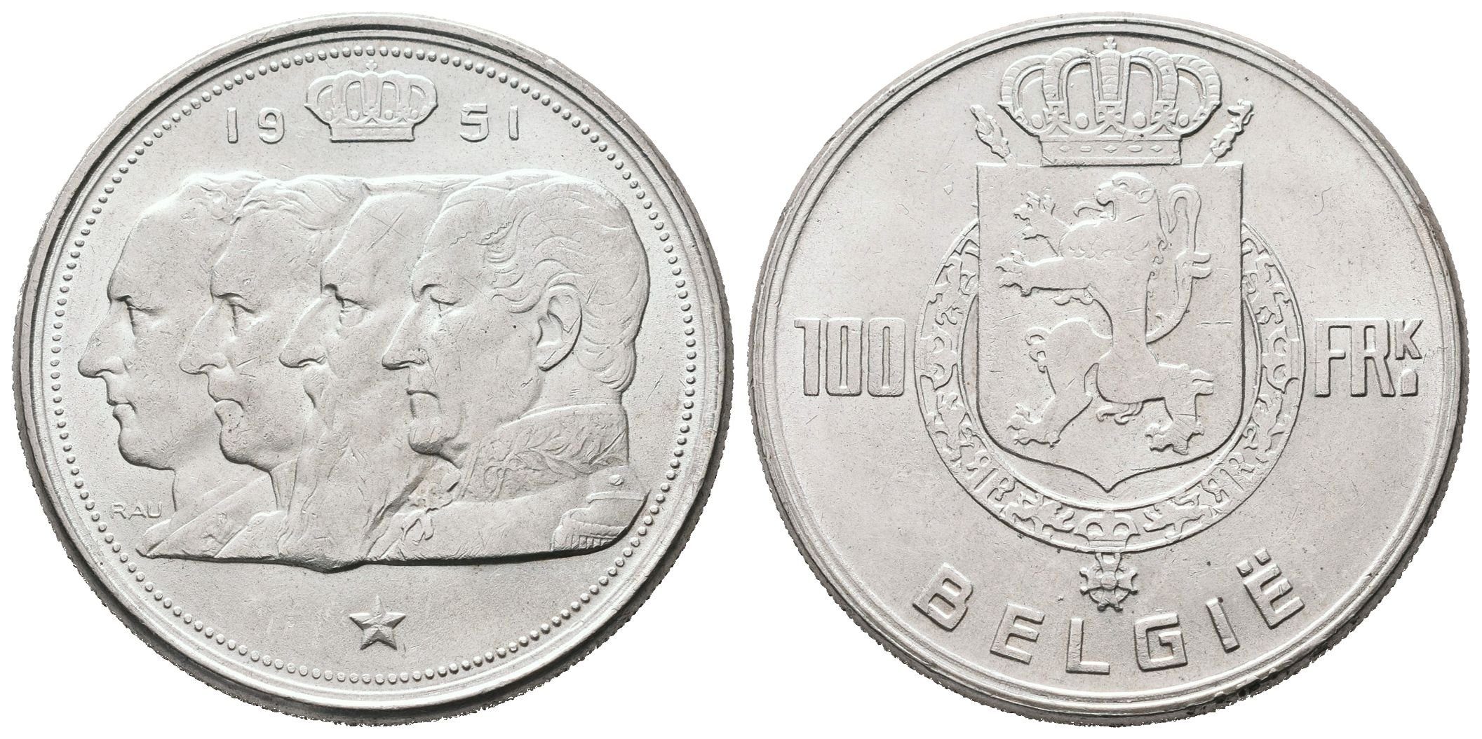 Belgie, 100 Frank 1951