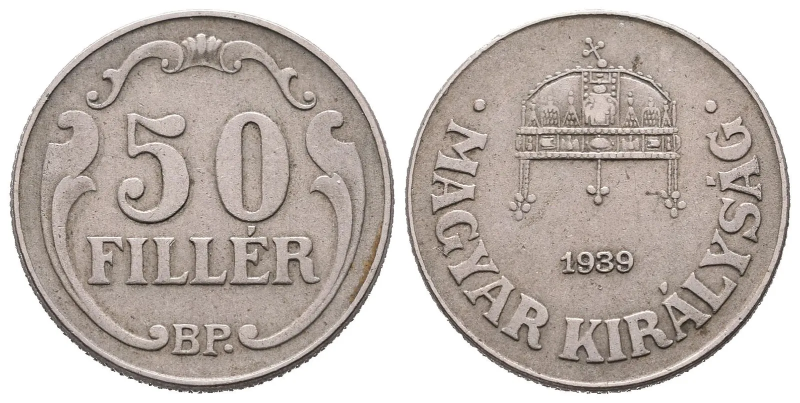 Maďarsko, 50 Filler 1939