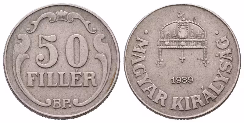 Maďarsko, 50 Filler 1939