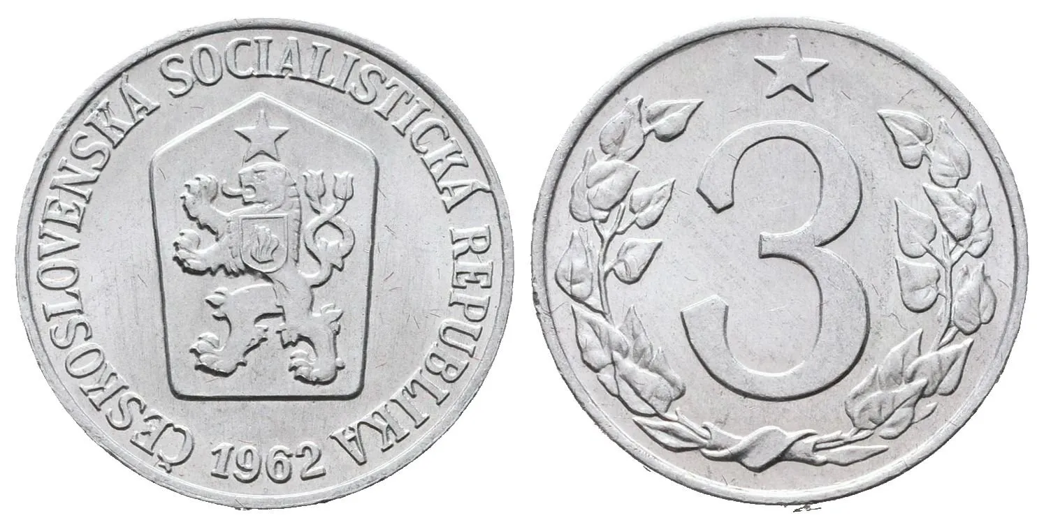 3 Haléř 1962, vzácný