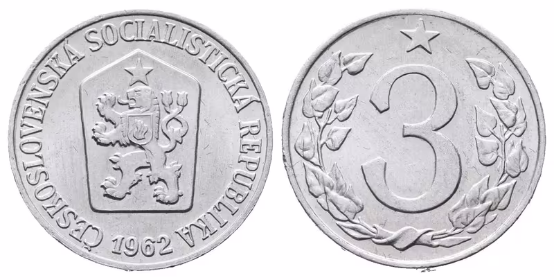 3 Haléř 1962, vzácný