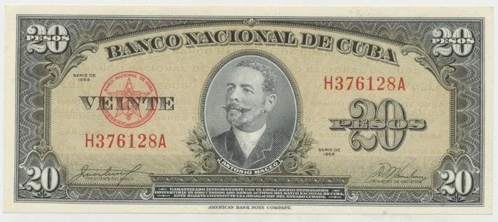 Kuba, 20 Pesos 1958, P.80b