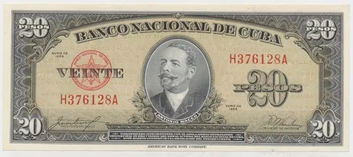 Kuba, 20 Pesos 1958, P.80b