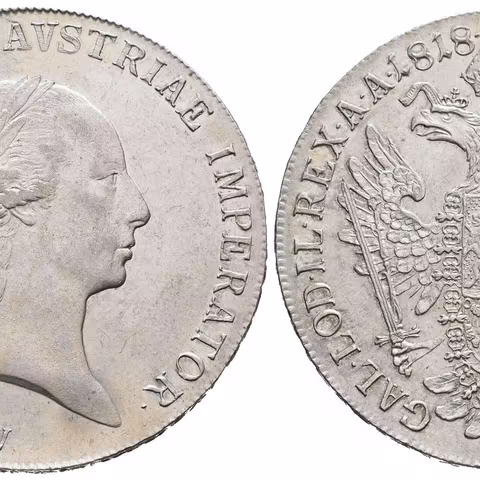 Tolar 1818 V, Benátky, pěkná zachovalost, patina, zbytky lesku,