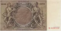 Německo, 1000 Reichsmark 1936, Hej.D10a - fotografie 2