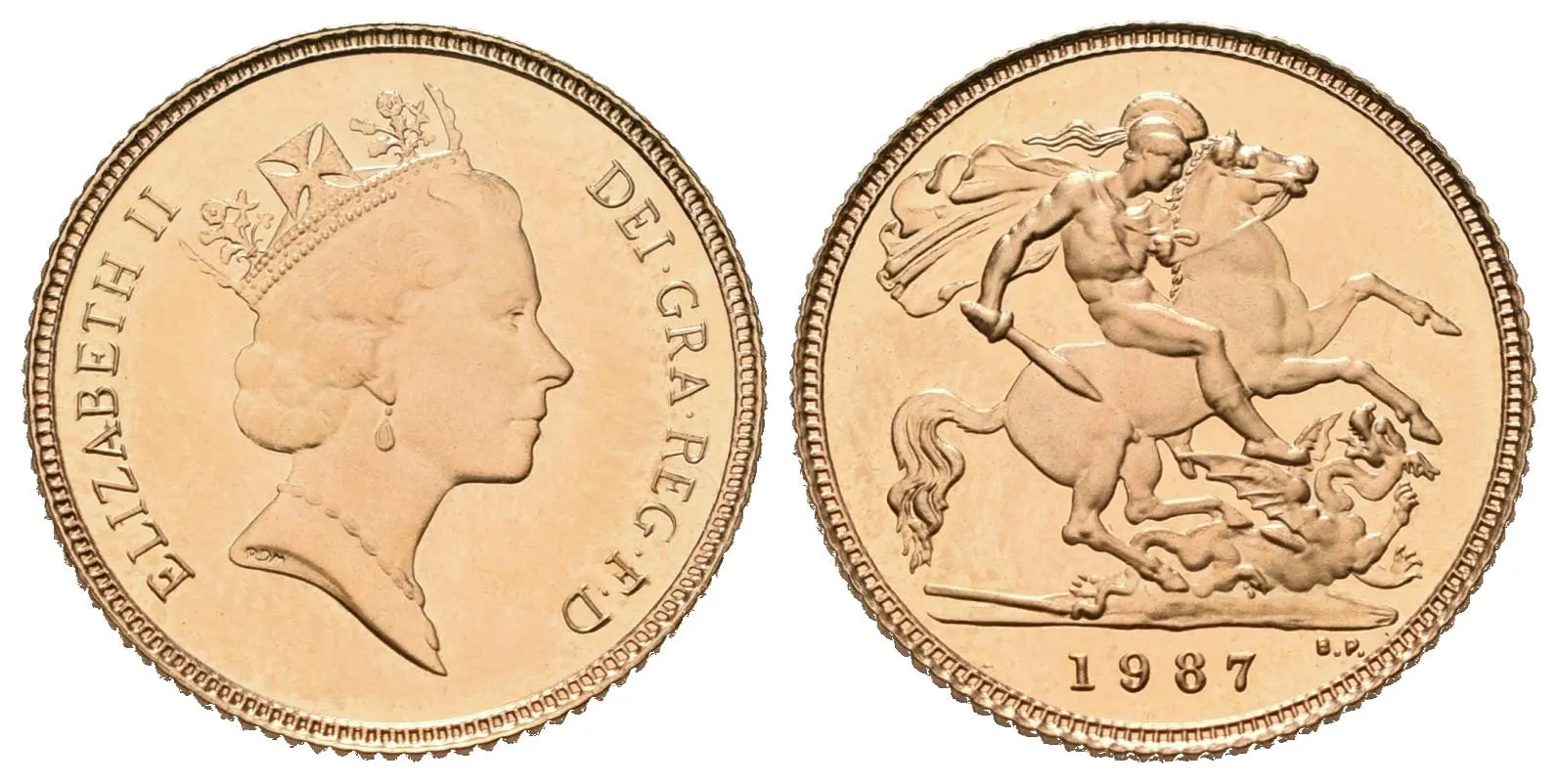 Velká Británie, 1/2 Sovereign 1987