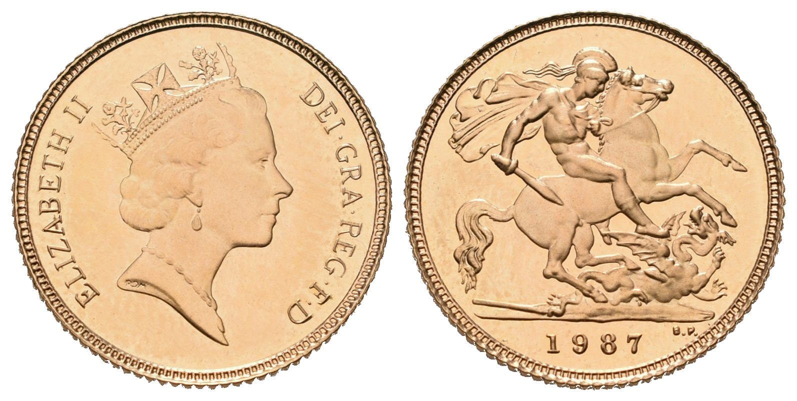 Velká Británie, 1/2 Sovereign 1987