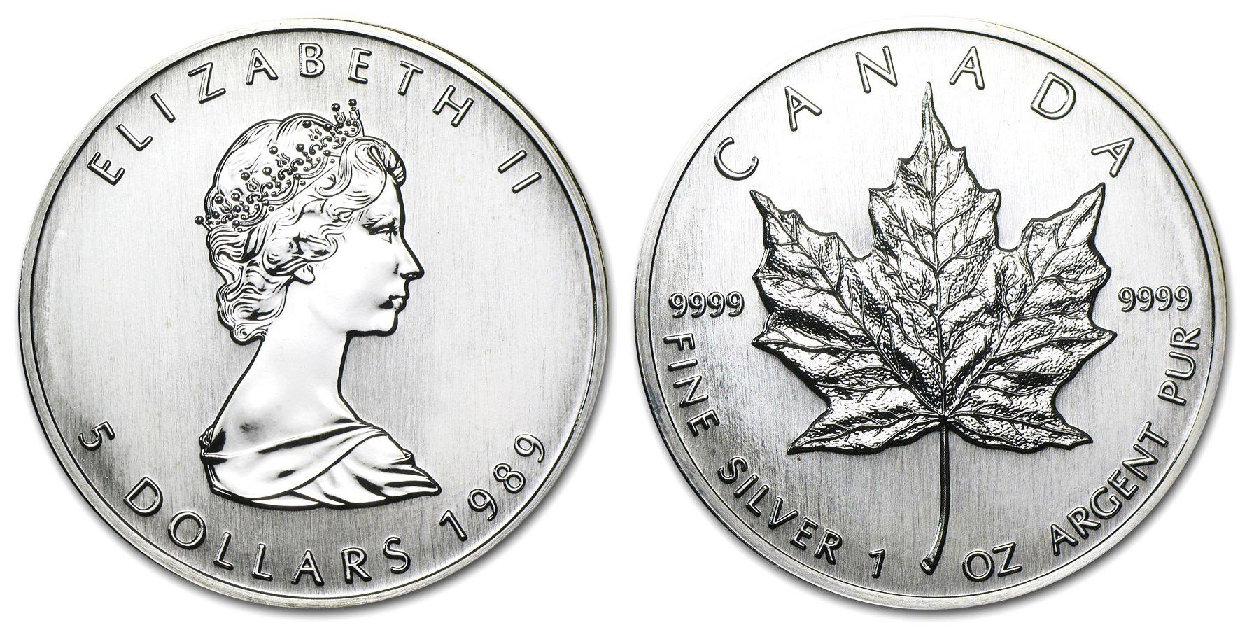 Kanada, 5 Dollars 1989 - Maple Leaf
